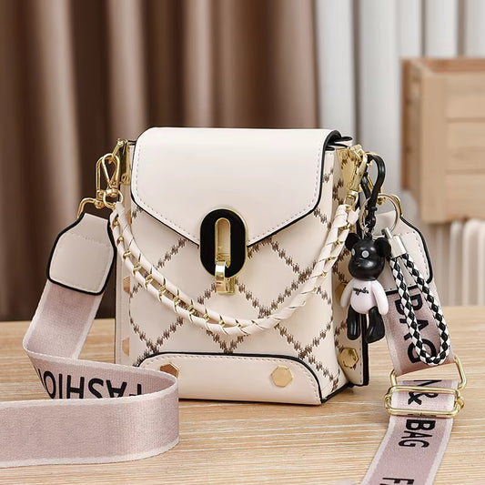 Argyle Mini Studded Decor Crossbody Bag