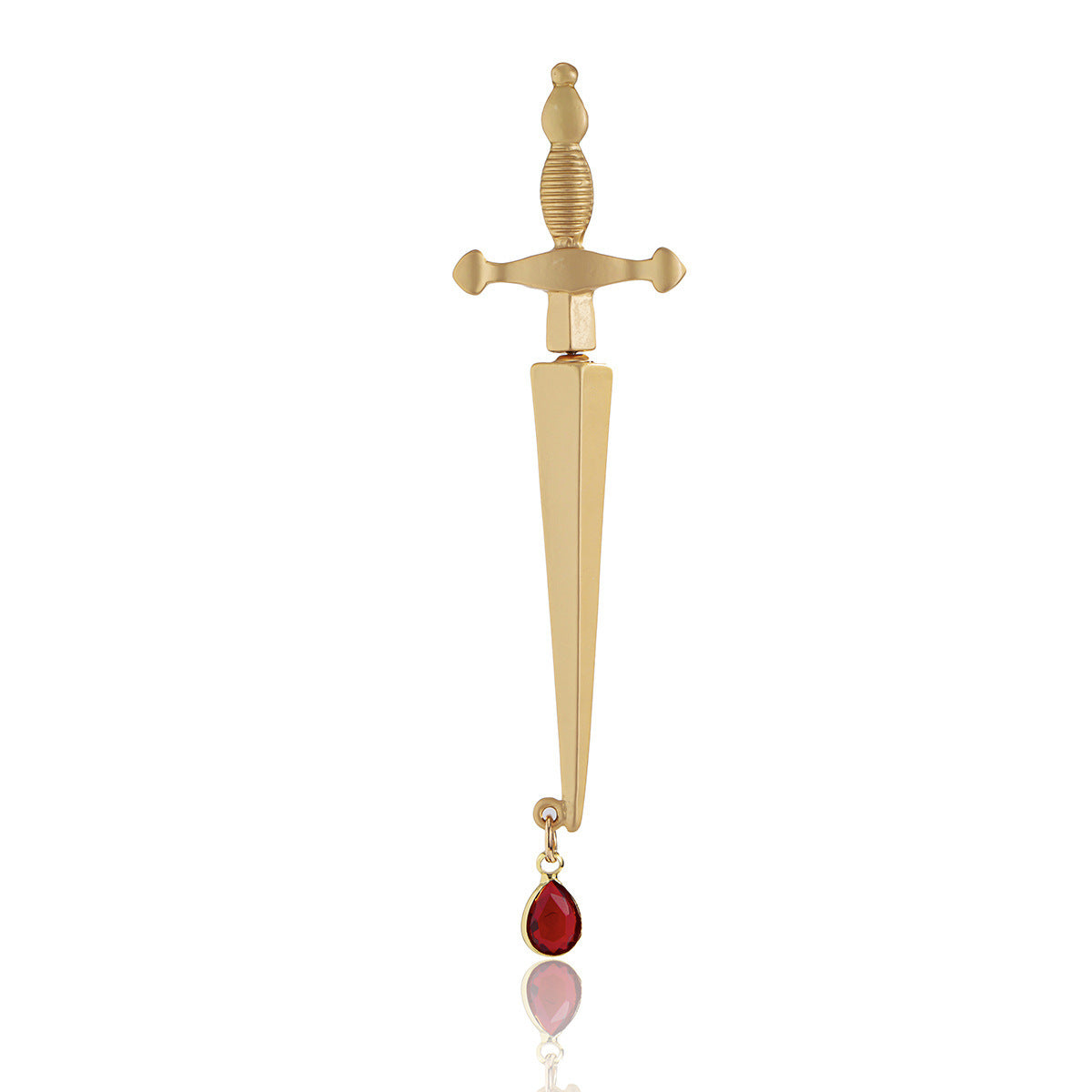 Trendy Red Water Drop Cross Earrings