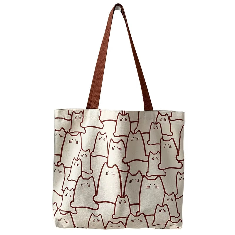 Cute Cat Canvas Bags  