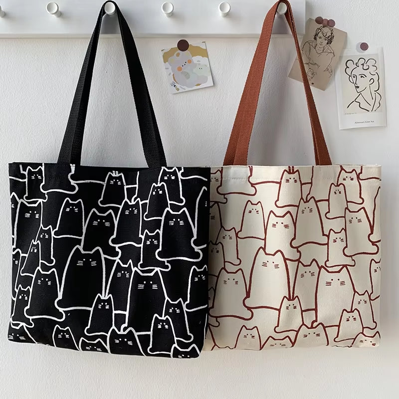 Cute Cat Canvas Bags  