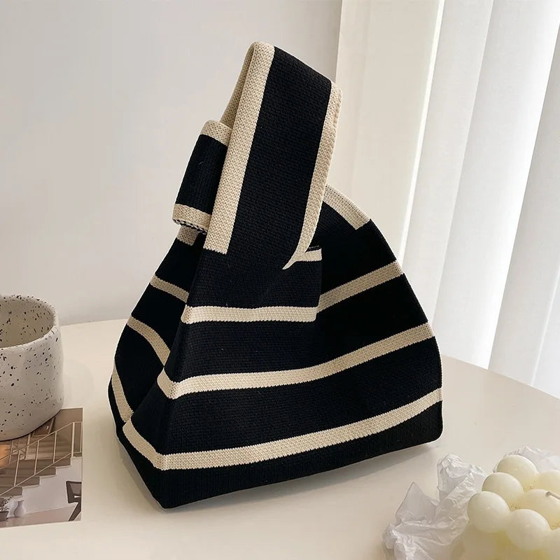 Knitted Small Handbag Casual Wrist Bag  