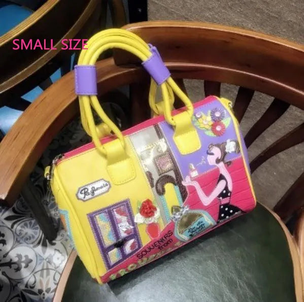 Candy Color Tote Italian Leather Bags  