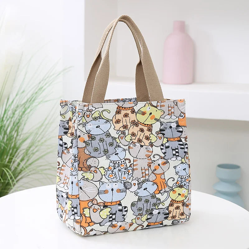  Cute Cat Pattern Handbag 