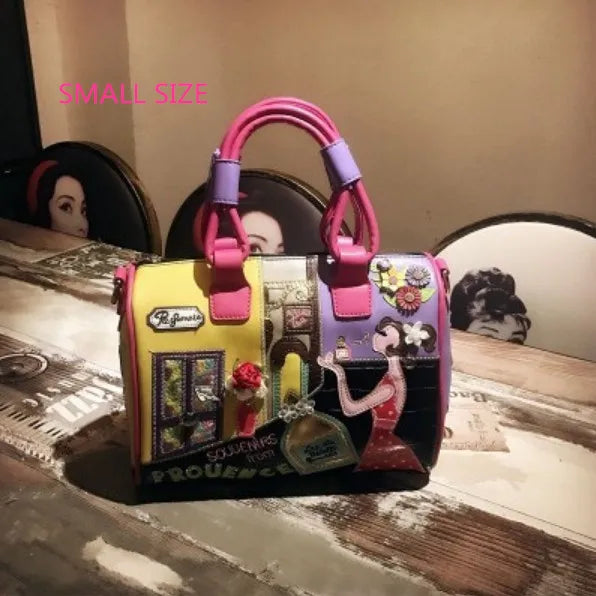 Candy Color Tote Italian Leather Bags  