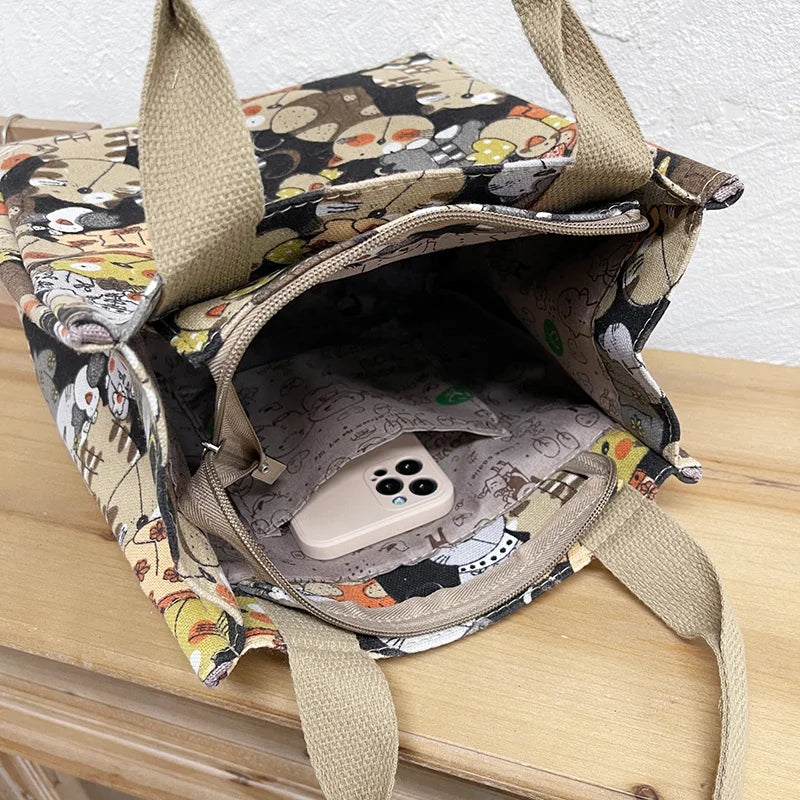  Cute Cat Pattern Handbag 