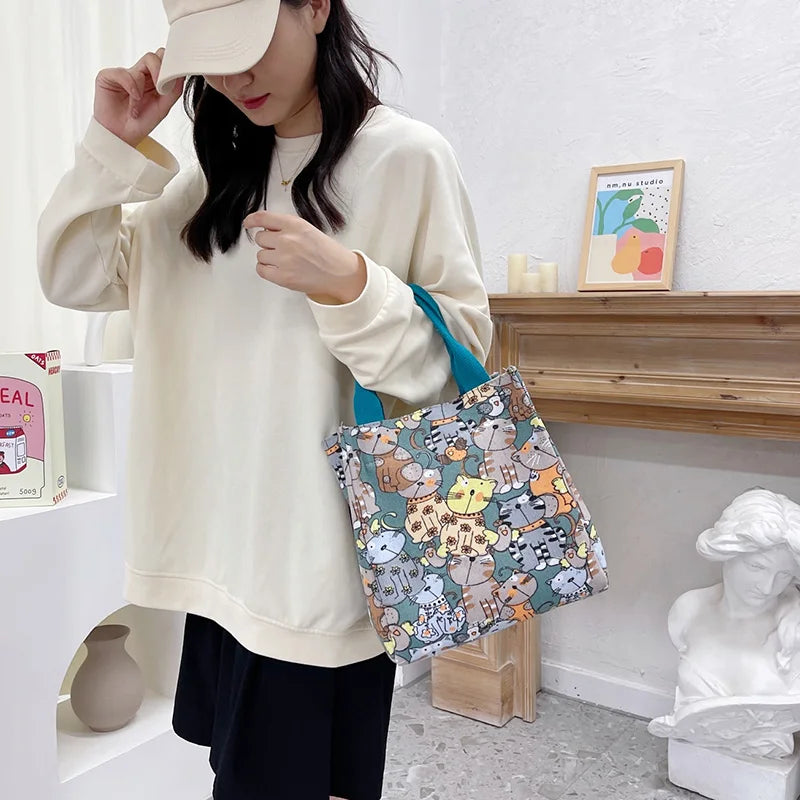  Cute Cat Pattern Handbag 