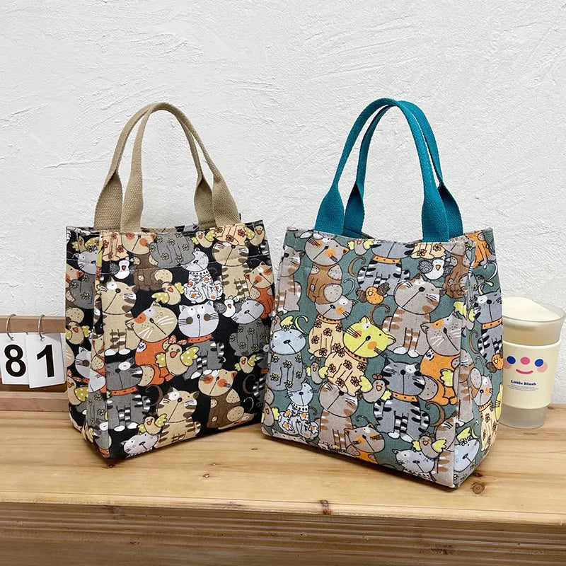  Cute Cat Pattern Handbag 