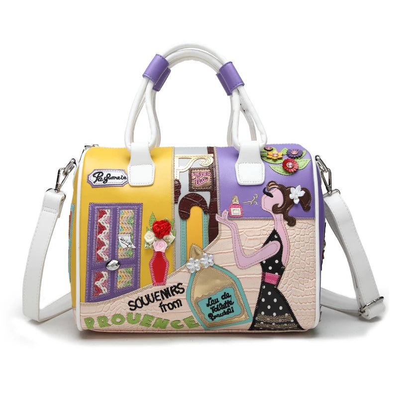 Candy Color Tote Italian Leather Bags  