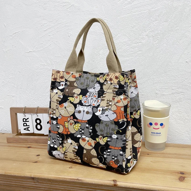  Cute Cat Pattern Handbag 