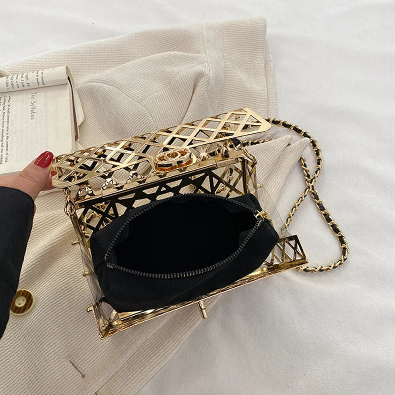 Style Metal Small Square Bag 