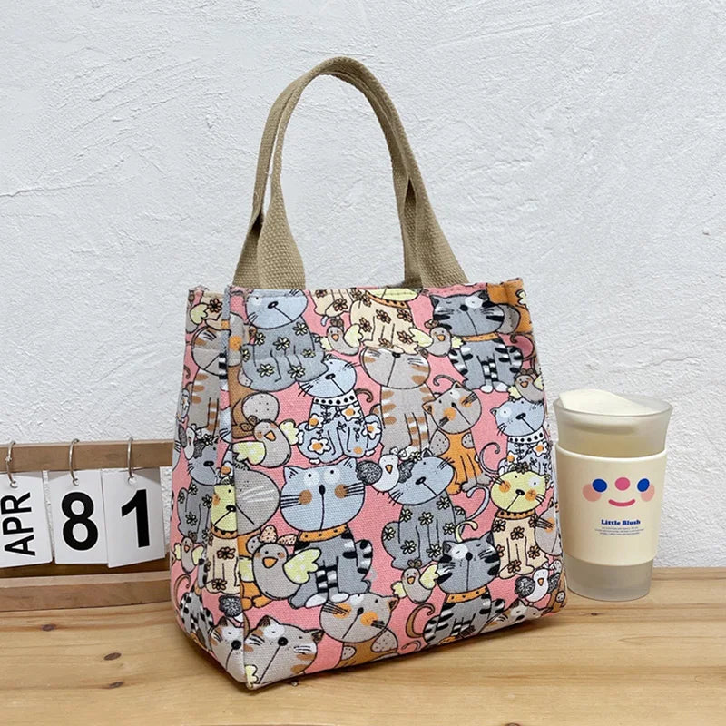  Cute Cat Pattern Handbag 