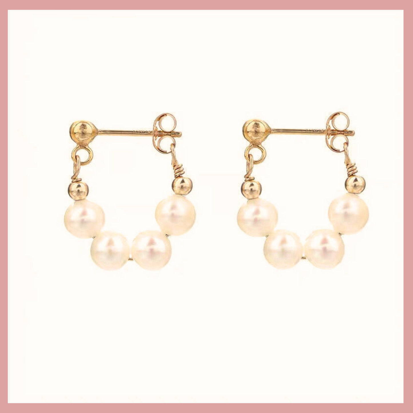 Pearl Sterling Silver Needle Earrings