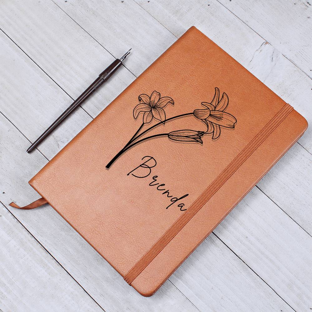 Personalized Flower Name Journal