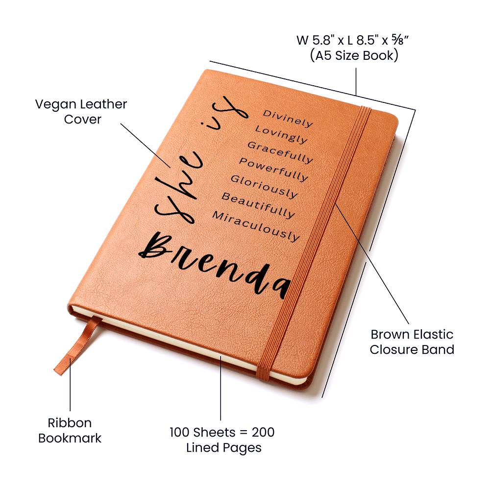 Personalized Name She Is Journal