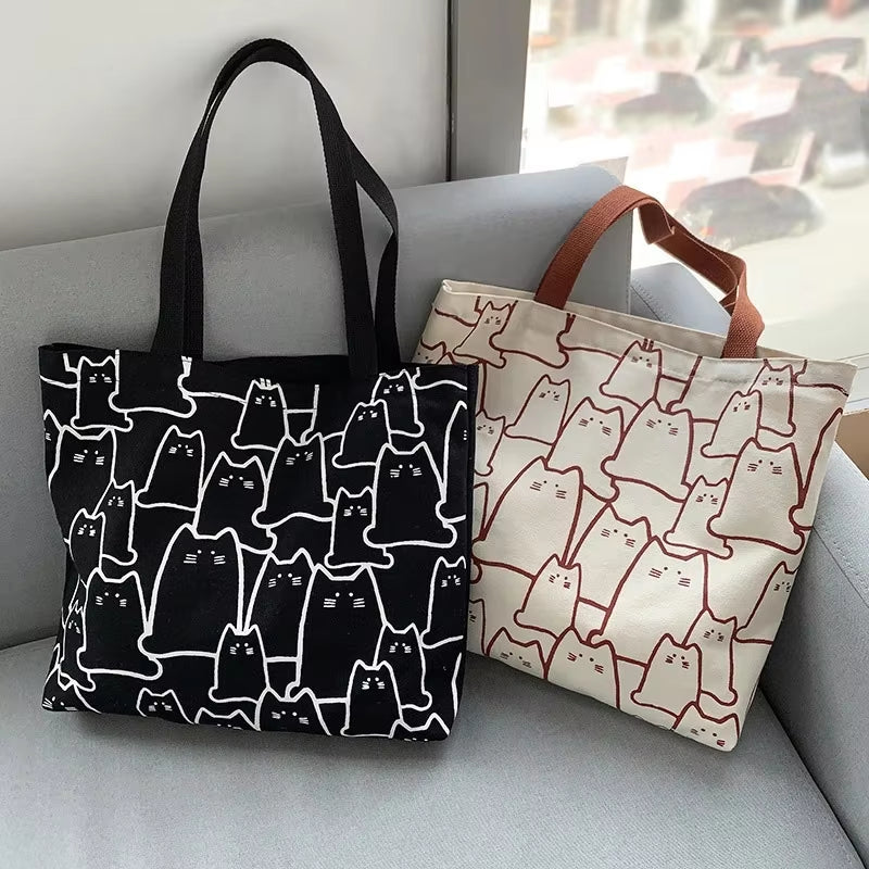 Cute Cat Canvas Bags  