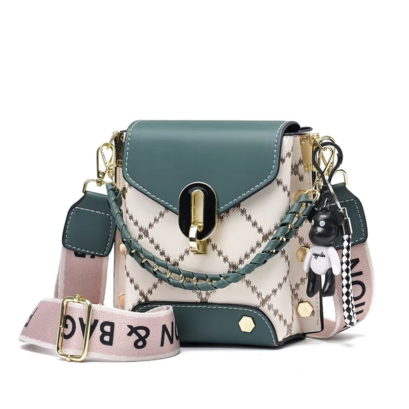 Argyle Mini Studded Decor Crossbody Bag