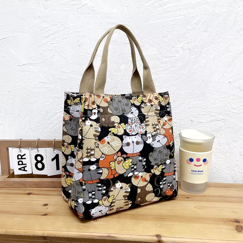  Cute Cat Pattern Handbag 